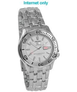 Sport 5 Gents White Dial Bracelet Watch