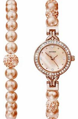 Sekonda Crystalla by Sekonda Bracelet and Watch Gift Set