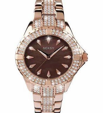 Seksy by Sekonda Seksy Ladies Rose Gold Coloured Chocolate Dial