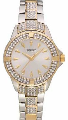 Seksy by Sekonda Seksy Ladies Stone Set Silver & Gold Watch