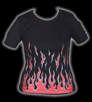 Red Flames Skinny Fit Longsleeve