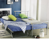 90cm Celine Single Metal Guest Bed in Silver finish