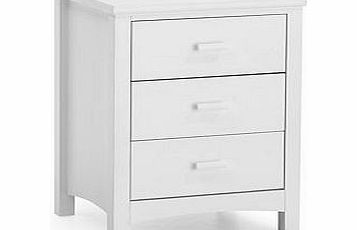 Serene Eleanor 3 Drawer Bedside Table - Opal White