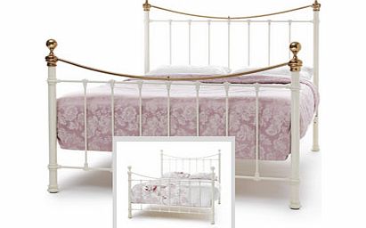 Ethan Ivory 5FT Kingsize Metal Bedstead