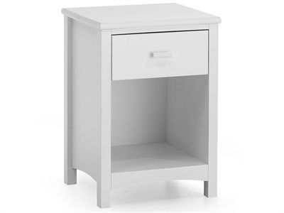 Serene Furnishings Eleanor 1 Drawer Bedside Table (Opal White)