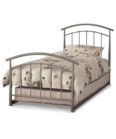 Serene Furnishings Neptune 3ft Metal Single Bed With Guest Bed