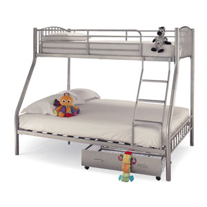 Serene Oslo 3 Sleeper 3FT Single Metal Bunk Bed