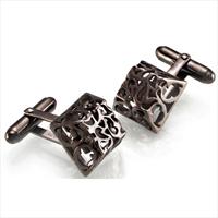 Seven London Silver Boxed Leaf Design Cufflinks by