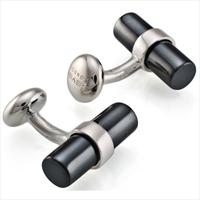 Seven London Silver Cylinder Hematite Cufflinks