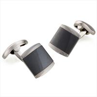 Seven London Silver Top and Bottom Square Hematite Cufflinks