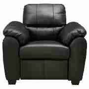 Seville Leather Recliner Armchair, Black