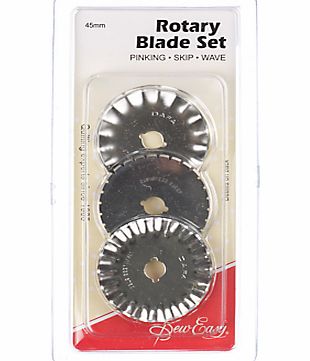 Rotary Blade Set: Pinking, Skip and Wave