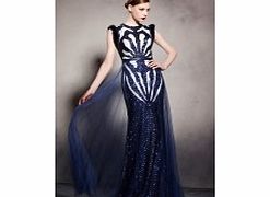 Sexy Sleeveless Satin Evening Dresses Blue