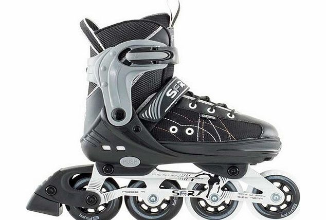 SFR RX-XT Adjustable Black/Grey Fitness Inline Skates - large - UK3.5 - 6