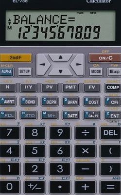 Sharp EL-738C Financial Calculator, 10-Digit LCD