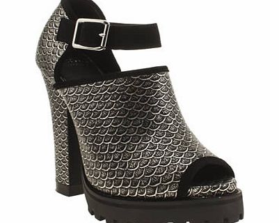 Silver  Black Acywen High Heels