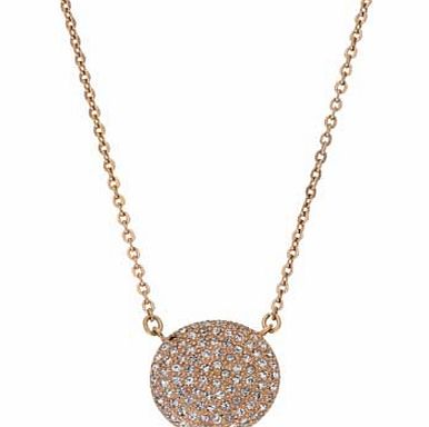 Shimla Jewellery Shimla Rose Gold Coloured Cubic Zirconia Disc