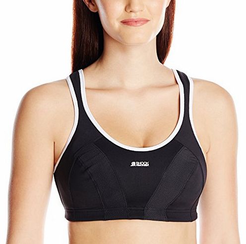 Shock Absorber B4490 Womens Max Sports Bra Top - Black/White 36FF