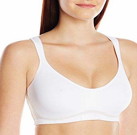 Shock Absorber B5063 Womens Underwired Bra - White/Silver, 32DD