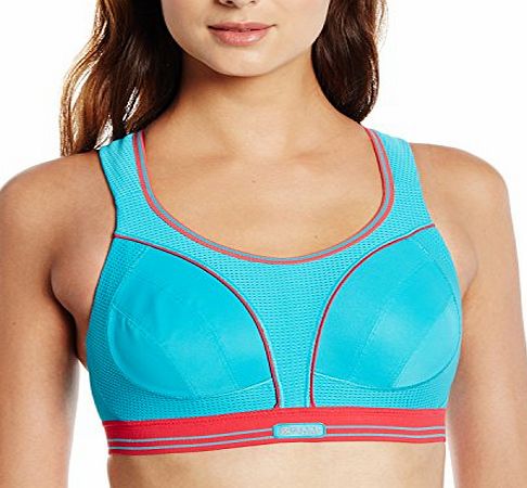 Shock Absorber Womens Ultimate Run Bra - Blue/Pink, 38DD