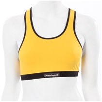 Absorber Yellow Cross Back Sports Bra