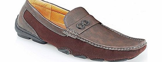 NEW MENS LEATHER LOOK CASUAL DESIGNER INSPIRED LOAFERS MOCCASINS SLIP-ON SHOES