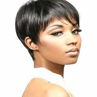 Short Wigs HI GIRL! Short Womens Black Synthetic Fiber Hair Wigs(FW-1712)