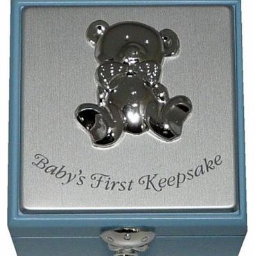 Shudehill Beautiful Baby Boys Small Wooden Keepsake Box Christening Gift