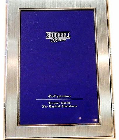 Shudehill Lovely Silver Satin Colour Photo Frame 6x4`` (Landscape Or Portrait)