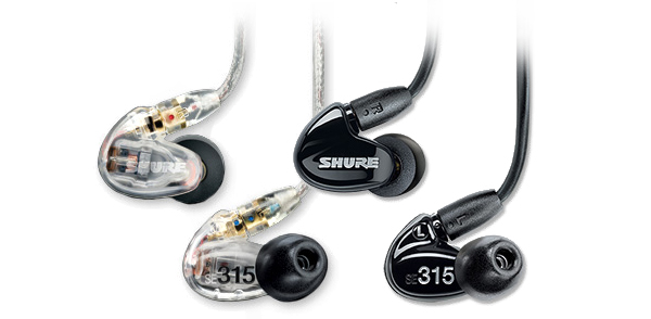 Shure SE315 Sound Isolating Earphones Colour CLEAR