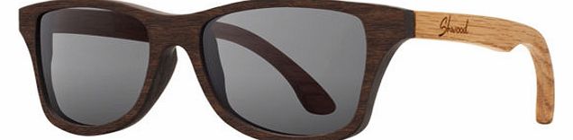 Canby Walnut/Oak Temple Sunglasses - Grey