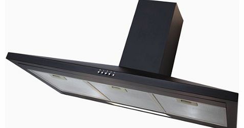 SIA 90cm Designer Black Chimney Kitchen Cooker Hood Extractor