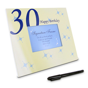 signature Happy 30th Birthday Photo Frame