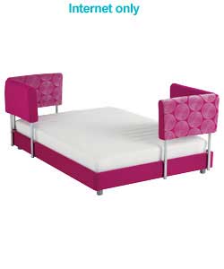 silentnight 4ft 6in Slatted Base Chillout Bed - Cerise