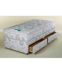 Montreal Cushion Top Single Divan - 2 Drawers