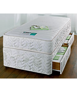 Montreal Micro Quilt Single Divan - 2 Drawers