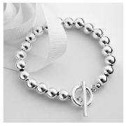 SILVER 8MM BEAD BRACELET