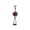 SILVER Bell Dropper Navel Bar Attachment