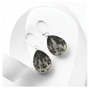 BLACK SWAROVSKI EARRINGS