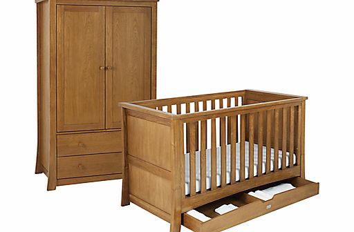 Silver Cross Canterbury Cot Bed and Wardrobe