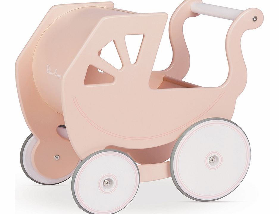 Silver Cross Wooden Dolls Pram Pink