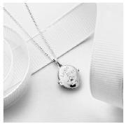 Silver Diamond Set Little Star Locket