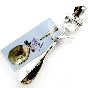 Plated Happy Birthday Plain Style Tea Spoon