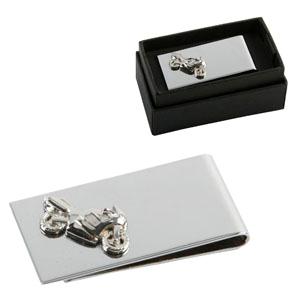 Plated Motor Bike Money Clip