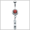 SILVER Snow Board Navel Bar Attachment