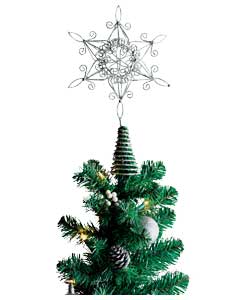 Silver Snowflake Tree Top Star