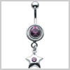 SILVER Star Navel Bar Attachment