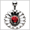 SILVER Sunflower Navel Bar Attachment