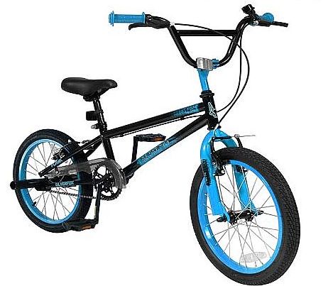 BMX Plank 18`` Bike - Black and Blue - Boys - New Model