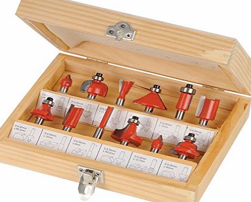 Silverline 792084 0.25 inch TCT Router Bit Set - 0.25 inch, 12-Piece Set